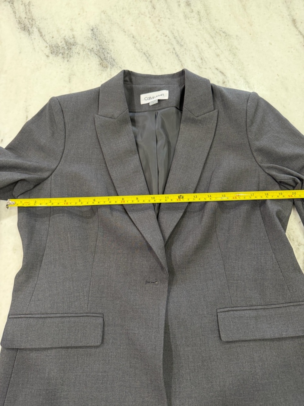 Calvin Klein charcoal Women's Single-Button Blazer with Matching Pants - Picture 9 of 10